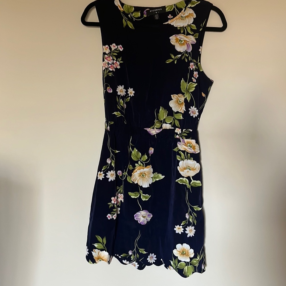 Medium Bycorpus (Urban Outfitters) navy blue floral dress